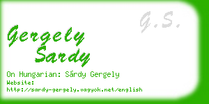 gergely sardy business card